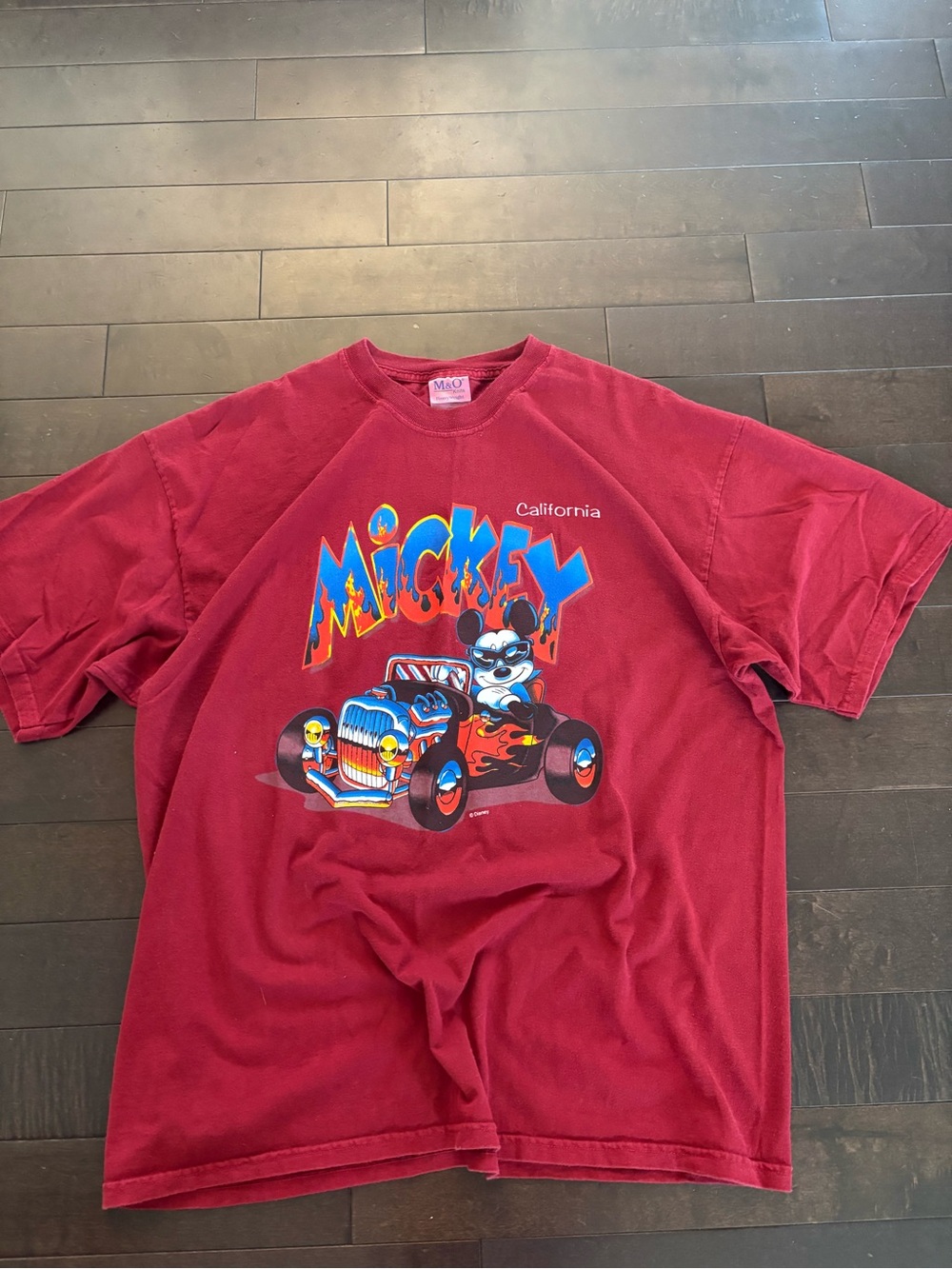 Vintage Mickey Graphic Tee in Burgundy